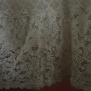 Beautiful white lace maxi skirt